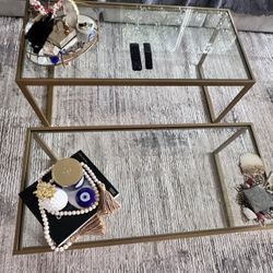 Gold Glass Coffee Table (2)