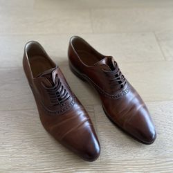 GUCCI - Men Brown Leather Shoes _ Like Brand New (Saks Fifth Avenue) Size: 6.5 / 42 Europe (~9 USA)