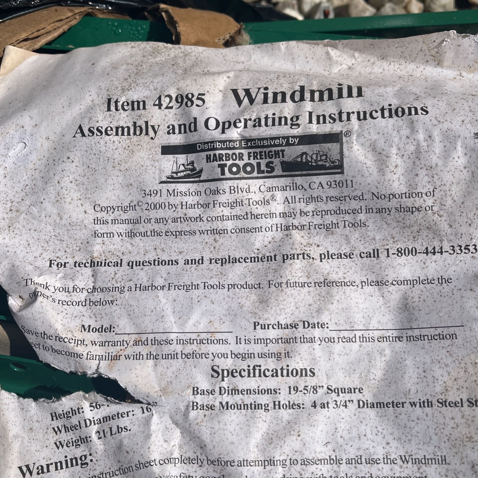 Harbor Freight Windmill