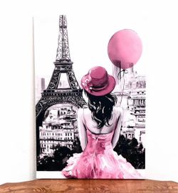 Eiffel Tower Wall Art Paris Canvas💕💕please read description