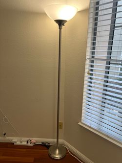 Set of 2 Adesso Brushed Steel Floor Lamps – $40 OBO