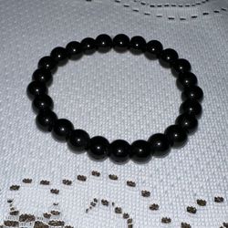 Black Crystal Bead Bracelet - New 