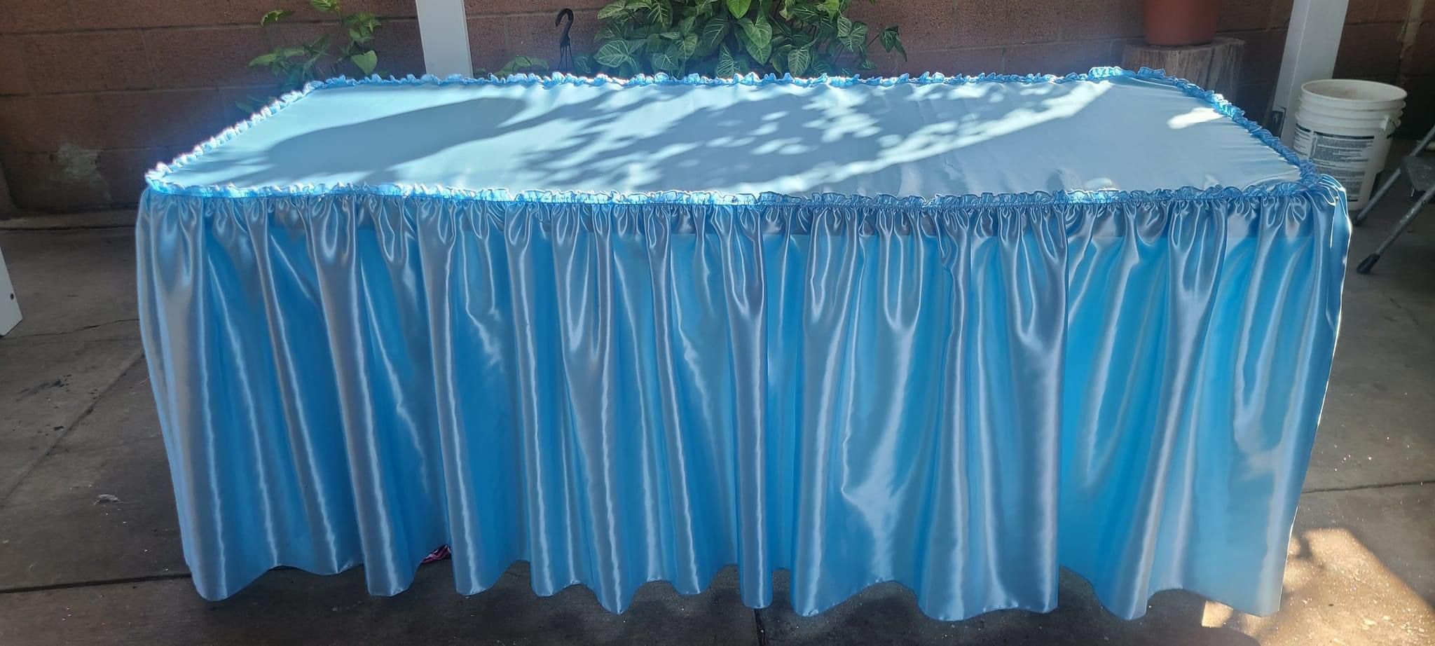 Blue Frozen Skirt 6ft Table Cover