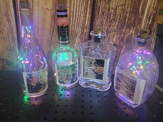 Lots Of Awesome Glass Bottles With Lights 