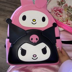 Sanrio Loungefly kuromi x my melody backpack