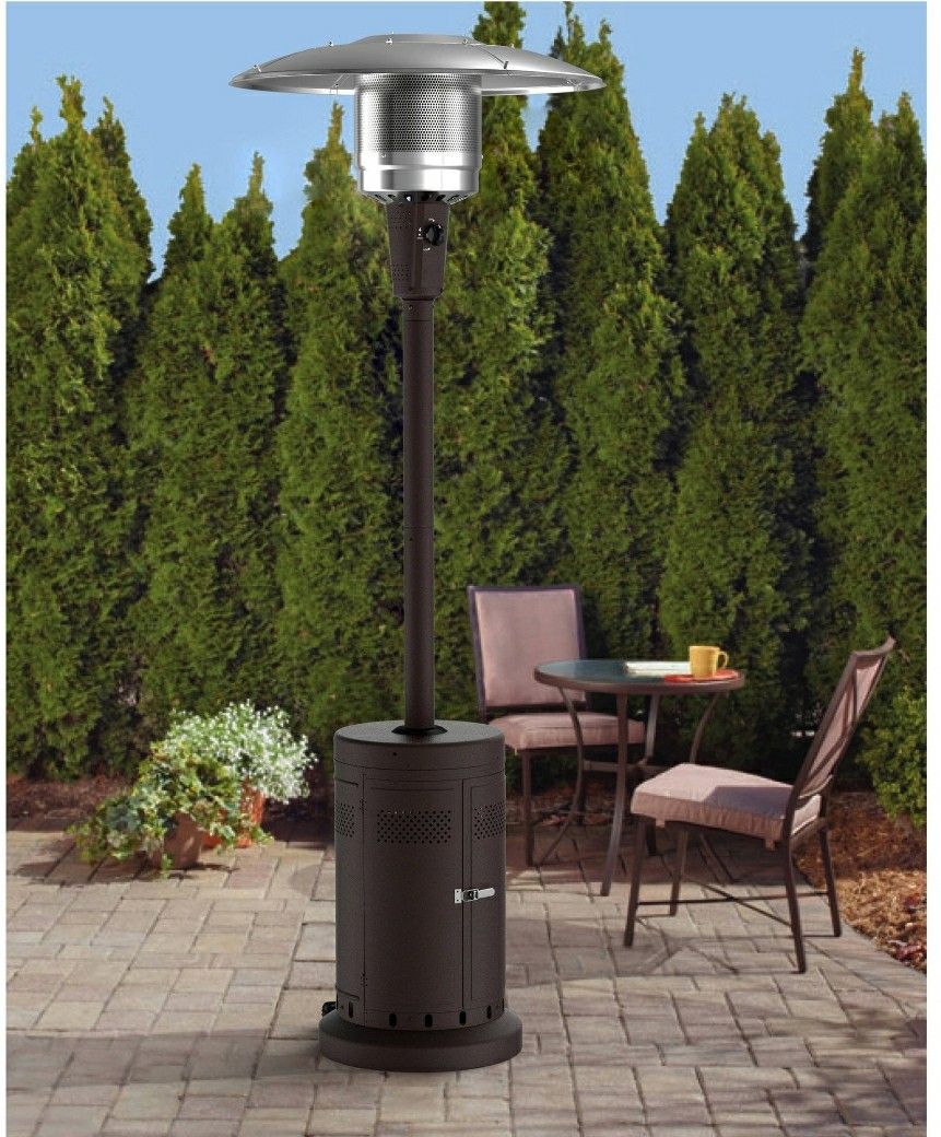 Large Outdoor Patio Heater 40k BTU, Powder Coat Brown great for parties bbq grill