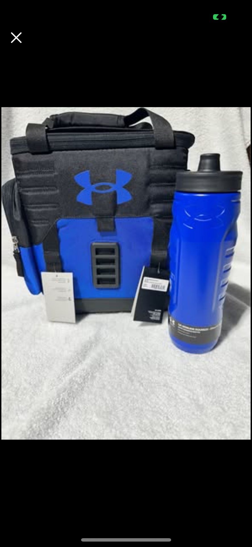 Under Armour 12 can Sideline Soft Cooler & Sideline Squeeze 32oz Bottle