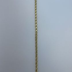 14k Rope Chain Bracelet. New.