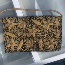 Black Velvet Clutch Purse 