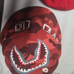 Bape Shark Bucket Hat Red Camo 