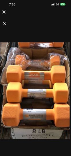 8LB Pound Neoprene DUMBBELLS  Pair 