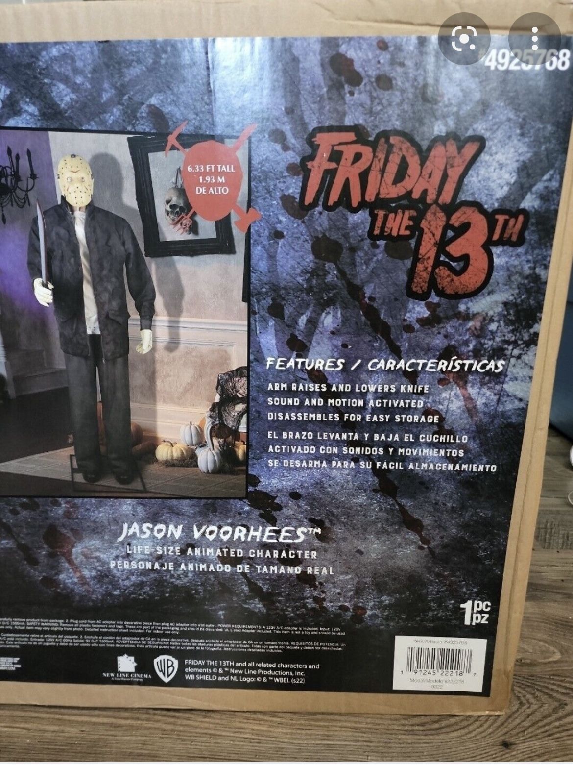 Friday The 13th 6 Feet Jason Voorhees Animatronic Halloween for Sale in  Bloomfield, NJ - OfferUp