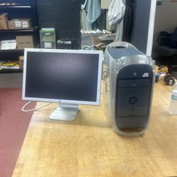 Apple Cinema Display And Vintage Computer 