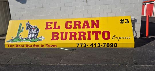 OUTDOOR WEDGE CANOPY STYLE BUSINESS SIGN