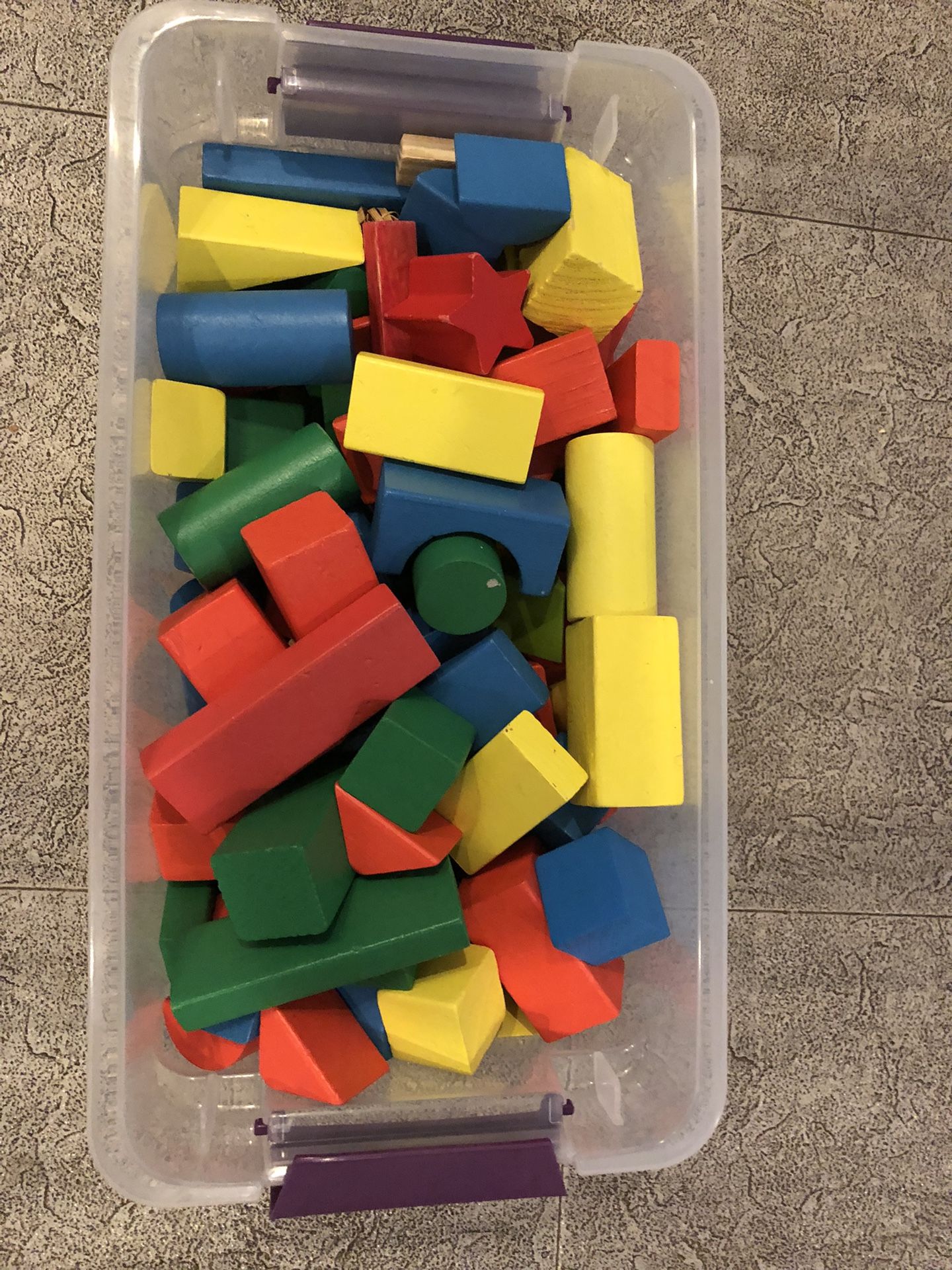 2 Sets Of Wooden Blocks Or Duplo