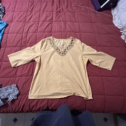 Tan Jay yellow long sleeve top