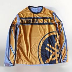 Yamaha Yellow Gold Motocross Jersey Racing USA Motorcycle Moto Viking  Sz Lrg