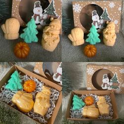✨ Handmade Soap Gift Set — “Christmas Forest”