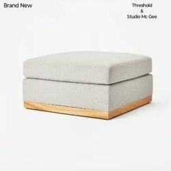 Brand New  Woodland Hills Modular Sectional Ottoman  Light Gray - Threshold Designed Studio Mc Gee 