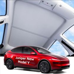 2026 Tesla New Model Y Juniper Sunshade Roof [Never Sag, Nano Ice-Crystal Coatings] 3-Gen Heat Insulation Glass Roof Sun Shade for Tesla Juniper Model