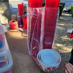 Coca Cola Ruby RED Tumbler Cups