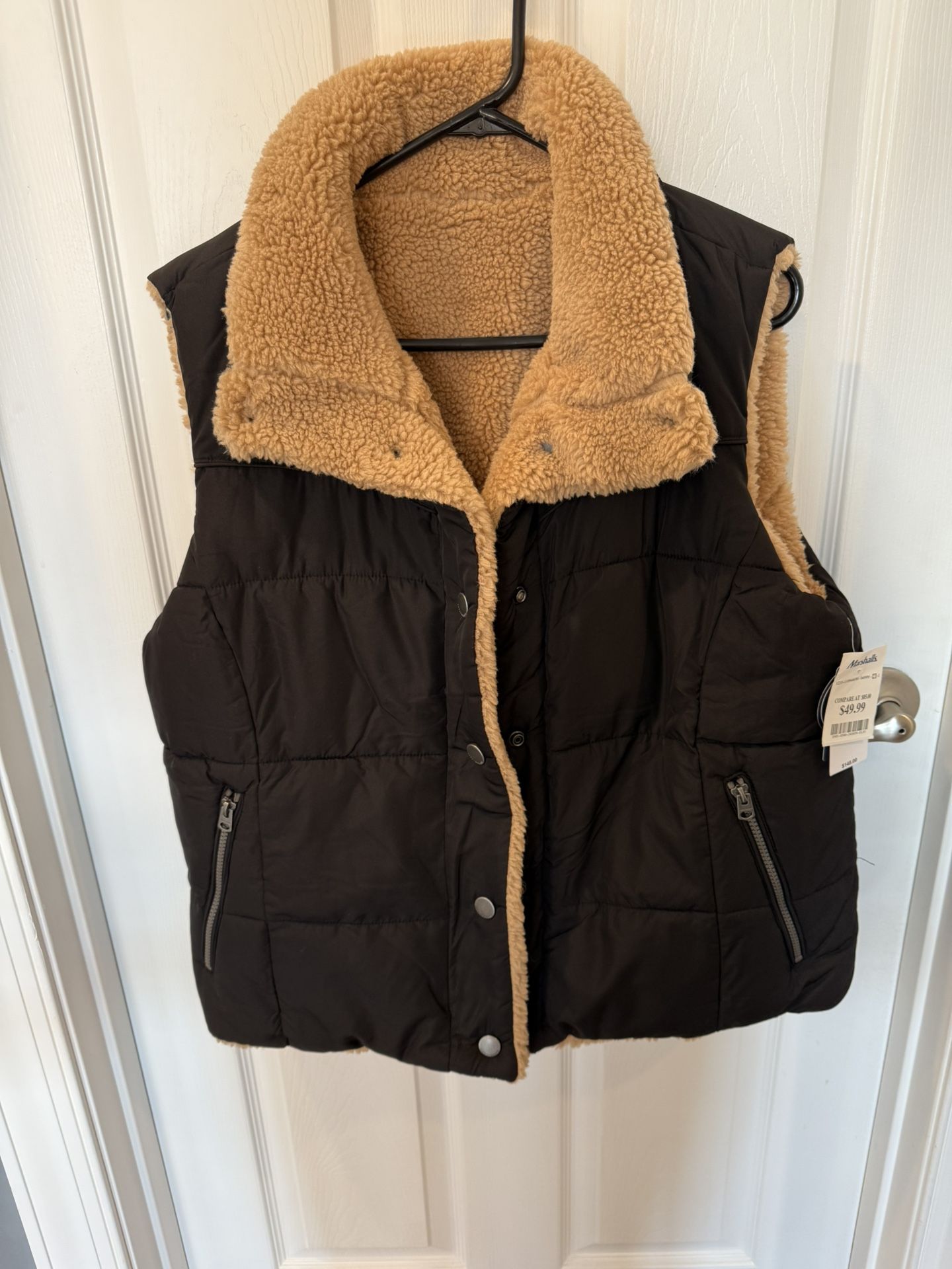 Black Sherpa Lined Vest - Lucky Brand - Brand New