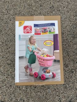New in box Step 2 Little Helper’s pink Shopping Cart with basket doll seat kid child toy play