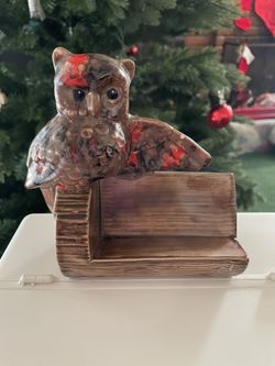 Vintage Owl Clock Holder 