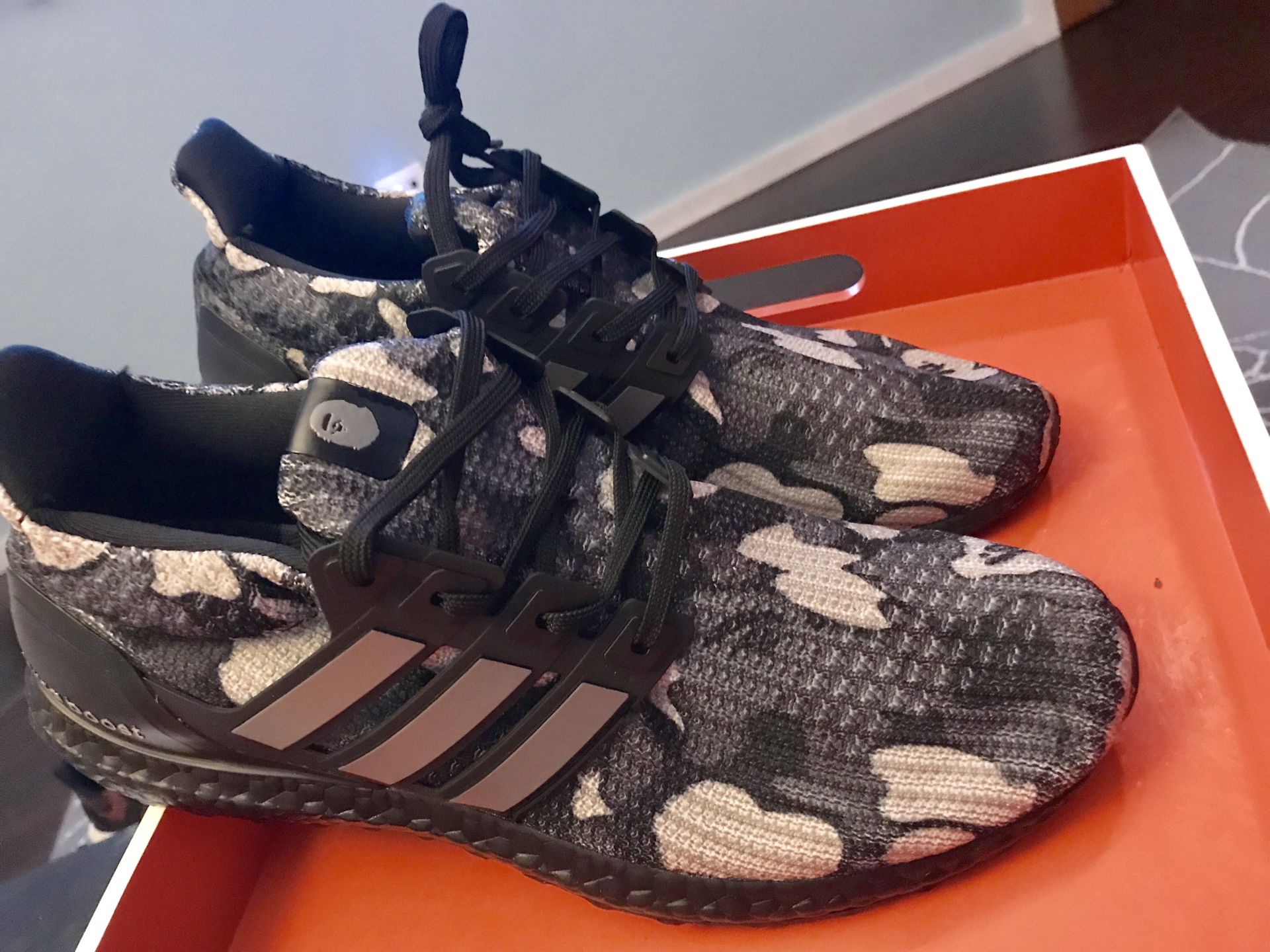 Adidas Bape grey camo Ultra Boost 11mens plus green camo