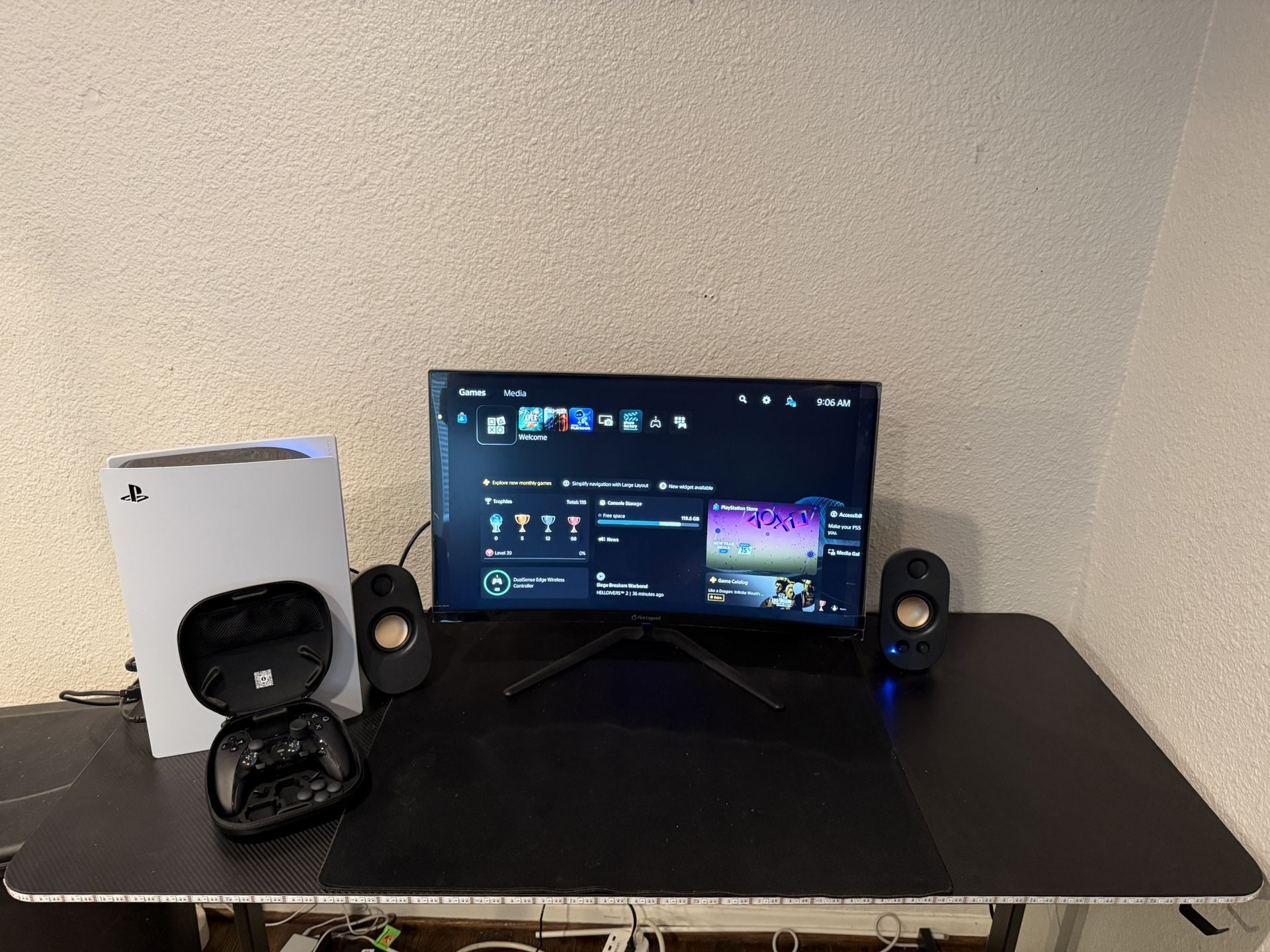 Complete Gaming Setup Bundle – PS5 + Monitor + Speakers + Accessories