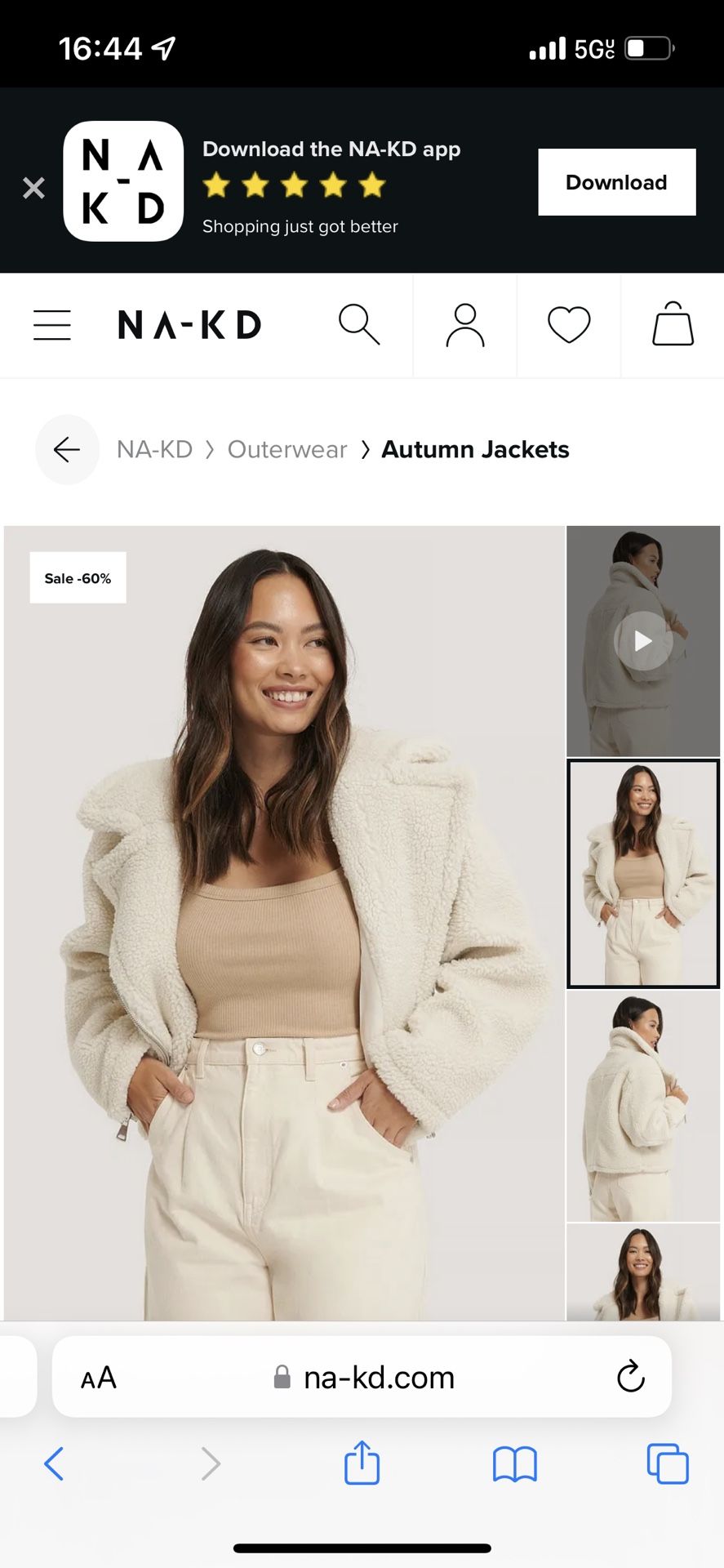 NA-KD White Teddy Jacket 