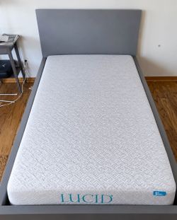 IKEA MALM Twin Bed Frame + Lucid Memory Foam Mattress – Excellent Condition!