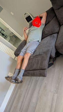 Microsuede Sofa with dual recliners