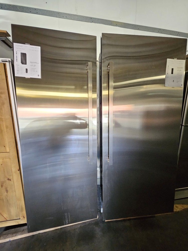 66" JENN AIR COLUMNS REFRIGERATOR AND FREEZER STAINLESS STEEL