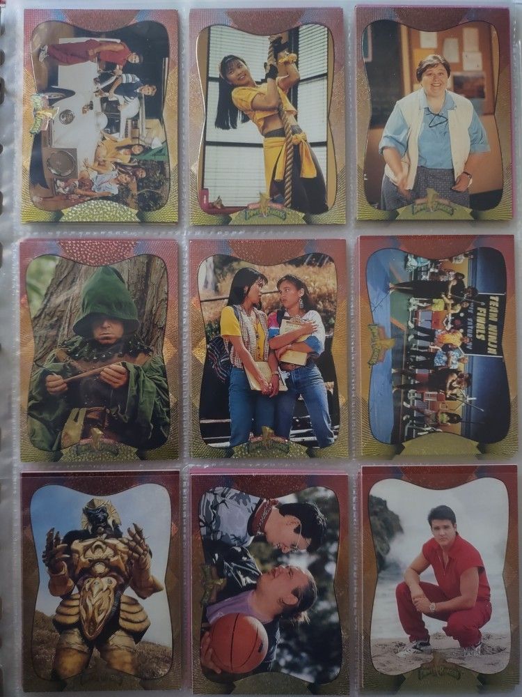 1994 POWER RANGERS SERIES 2 HOBBY POWERFOIL SEMI-COMPLETE SET - #73-82 & #93-144