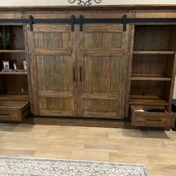 Barn Door Entertainment Center