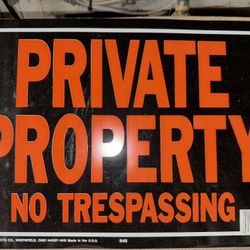 PRIVATE PROPERTY NO TRESPASSING Sign – Heavy Duty Metal, High Visibility