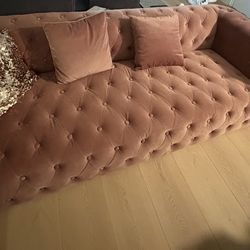 Plush Pink Sofa 