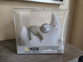 Moon and Stars Sleep Tight Sloth Nightlight