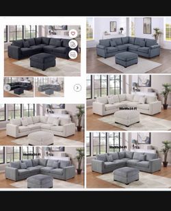 Sectional with ottoman set