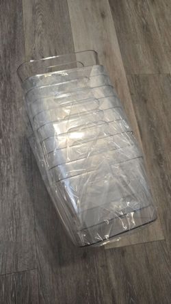 Clear storage bins