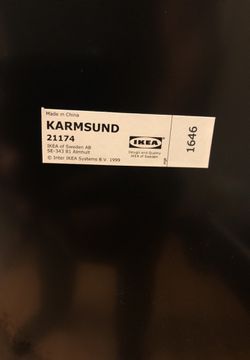 KARMSUND Floor mirror, black, 15 3/4x65 3/4 - IKEA