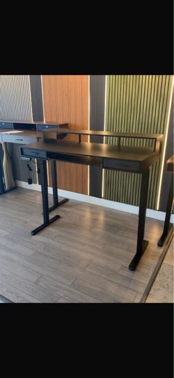 55” Black Electric Standing Desk with Shelves ( i have lot of other desk sizes and color 😃 )