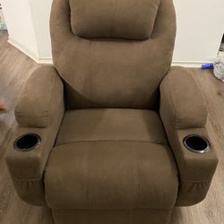 Latitude Run Reclining Massage Chair With Heat & Remote (Swivel & Rocking Function)