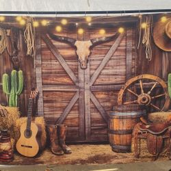 Western Rodeo Cowboy Backdrop