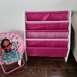 Kids Book Shelf With Chair