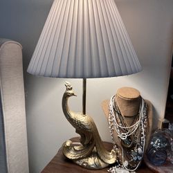 Vintage Peacock Lamp