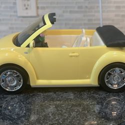 Barbie Radio Shack Volkswagen RC Beetle Convertible Yellow