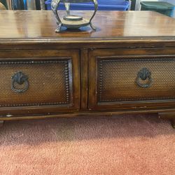 Coffee Table Left To Right 47in Front To Back 29in Top To Bottom 20in All Hard Wood And Solid 