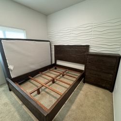 Pottery Barn Queen Wood Bed & Dresser (Paulsen Series)